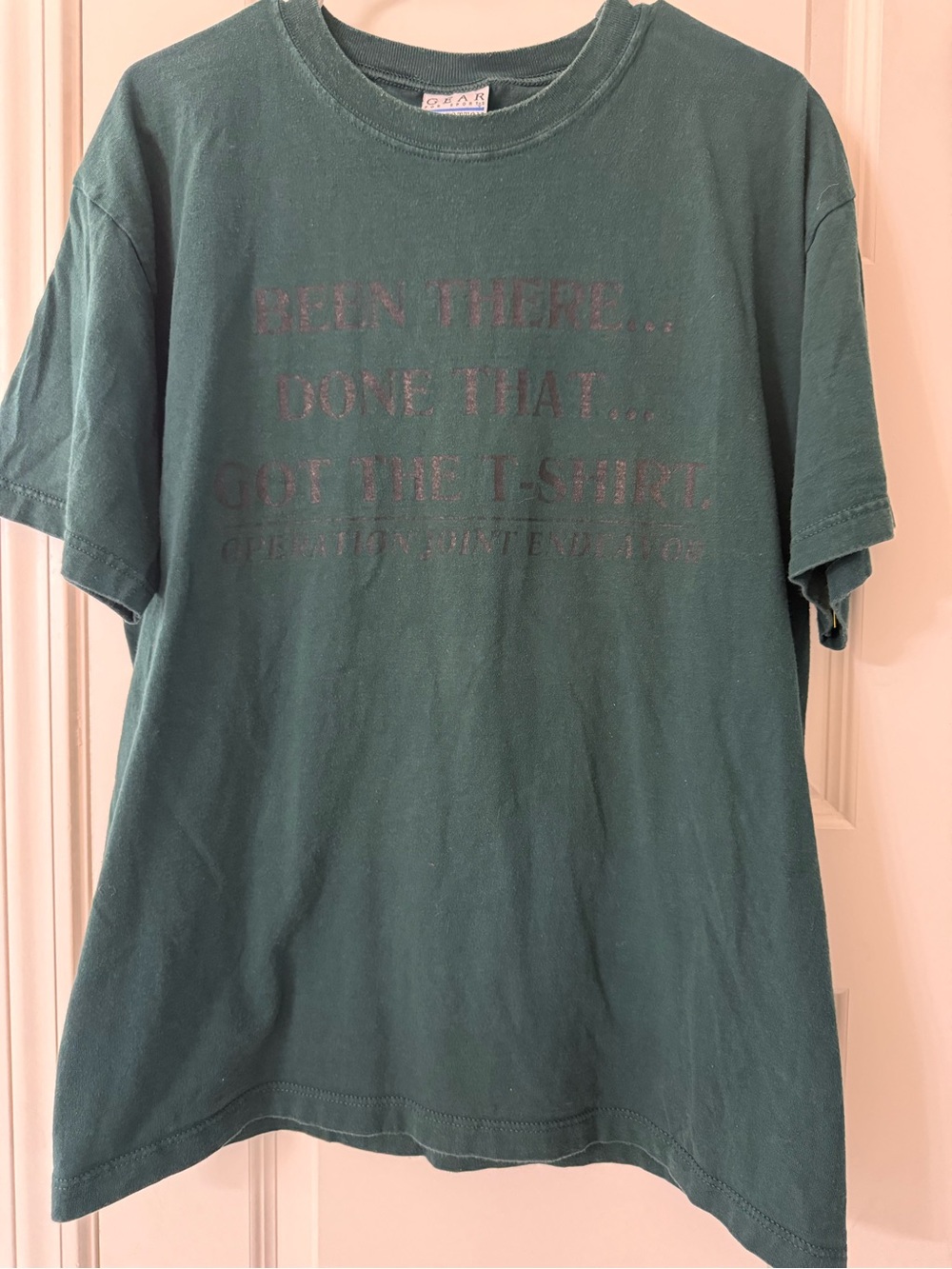 Vintage Gear for Sports Big Cotton Operation Joint Endeavor T-Shirt Size L
